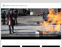 Tablet Screenshot of heritagefireandsafety.co.uk